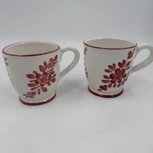 Starbucks Barista‎ Mugs 2024 Set of 2 Hand-Painted Floral Design Coffee Cups